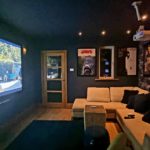 Cinema room with 100 inch screen